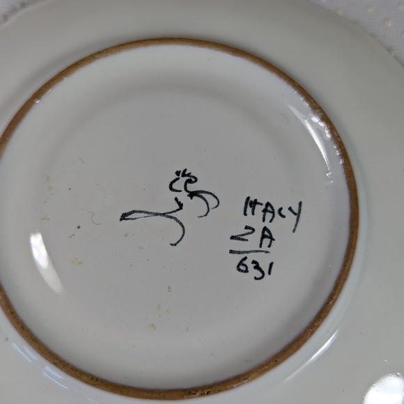 Cantagalli Vintage Majolica Teacup And Saucer Made In Italy RARE - Picture 6 of 10